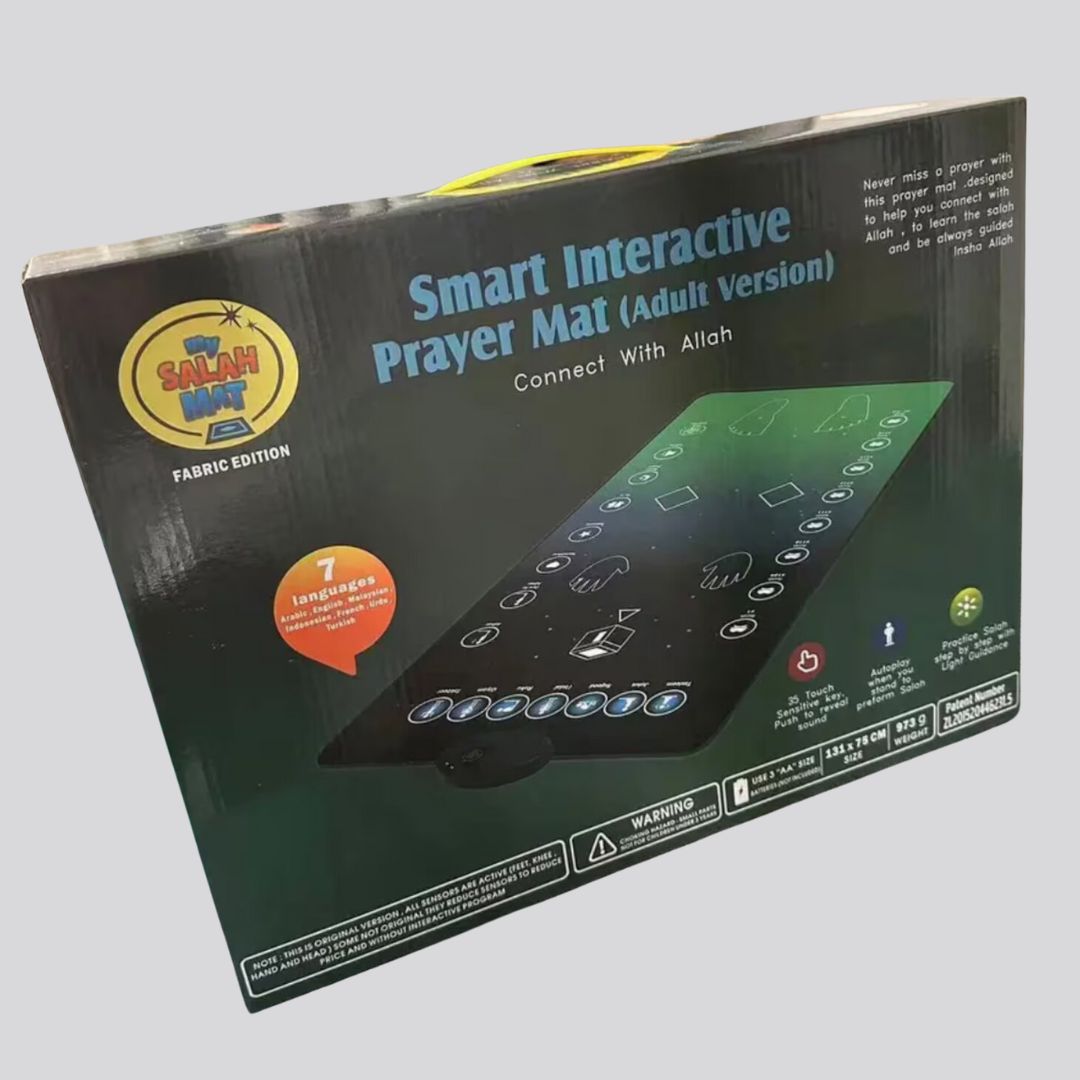 Tapis de prière intelligent, interactif et connecté pour adultes et enfants boite complete